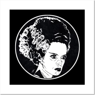 BRIDE OF FRANKENSTEIN (Circle Black and White) Posters and Art